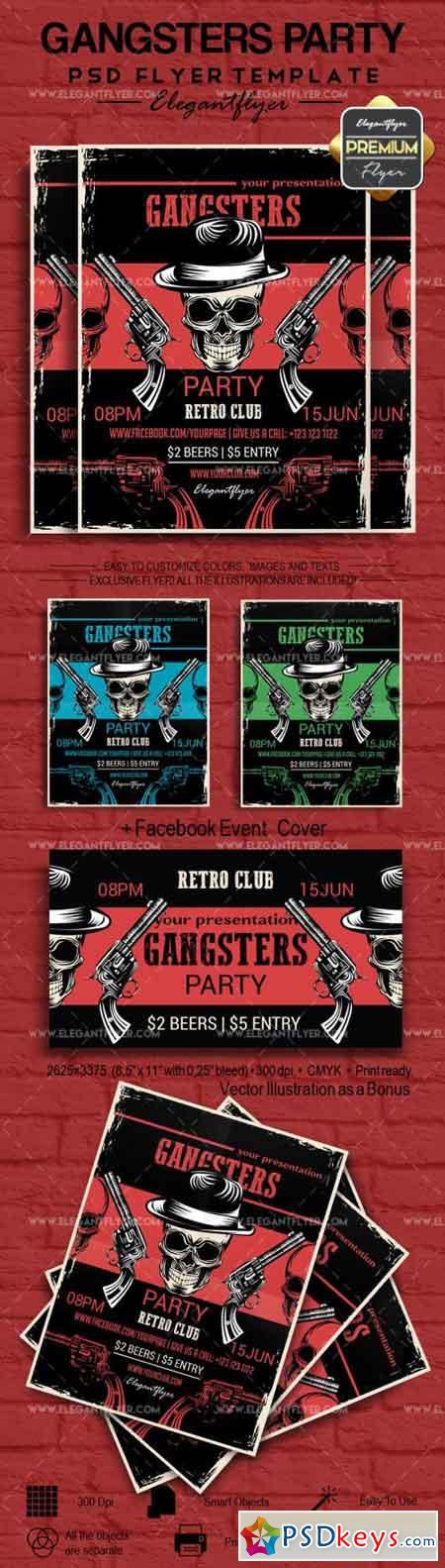Gangster Party  Flyer PSD Template