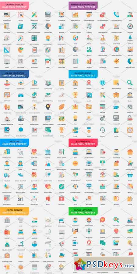 Flat Business Icons 2423075