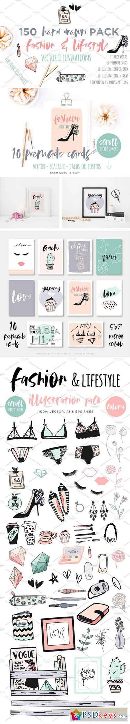 Fashion Lifestyle illustration pack 1547202