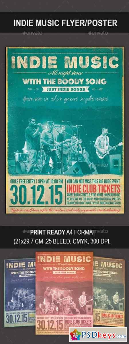 Indie Music Flyer Poster 9341798