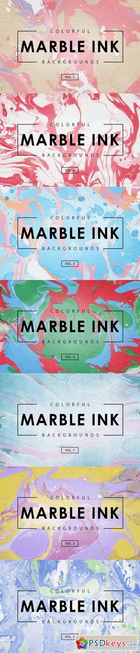 Colorful Marble Ink Backgrounds