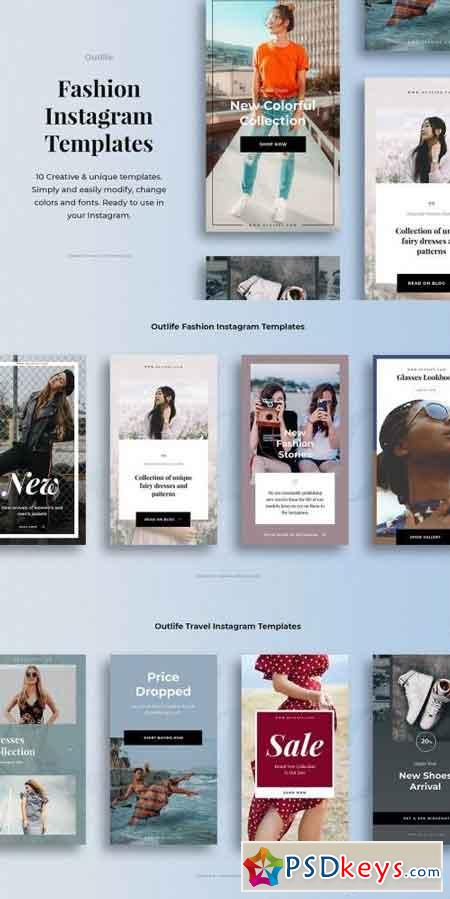 Outlife Fashion Instagram Templates