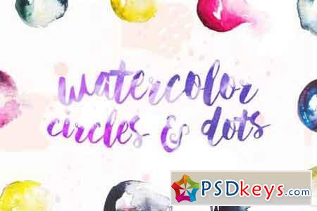 Watercolor Circles & Dots