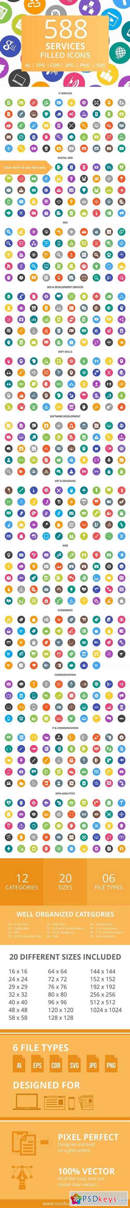 588 Services Filled Round Icons 2401149