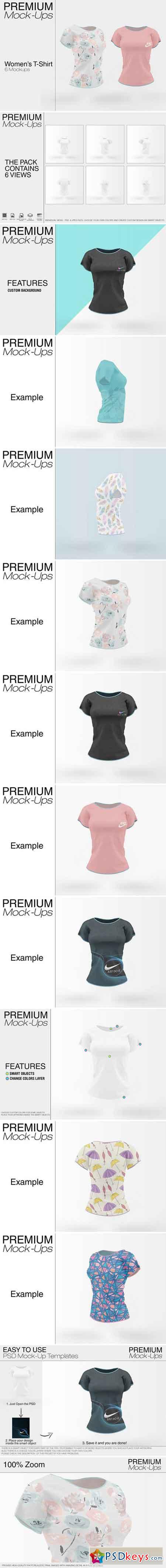 Women's T-Shirt Mockup 2390594