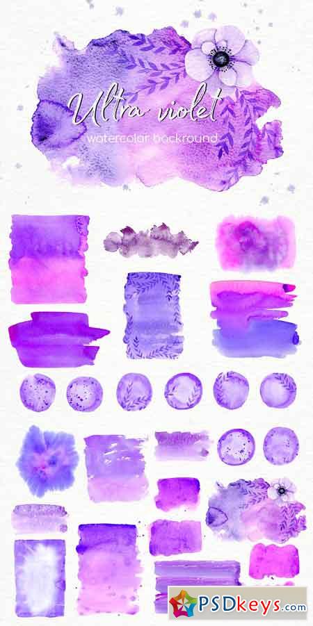 Watercolor ultra violet backgrounds 2504979