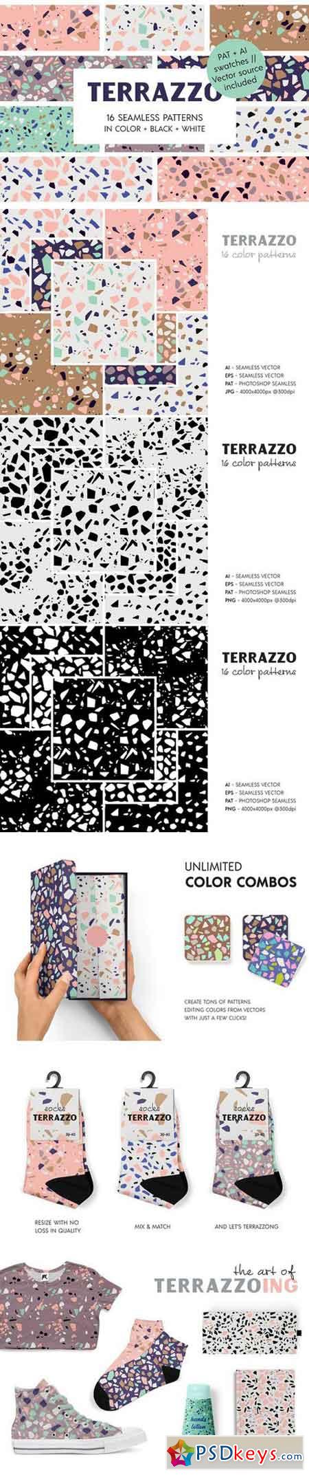 Terrazzo Seamless Patterns 2430234