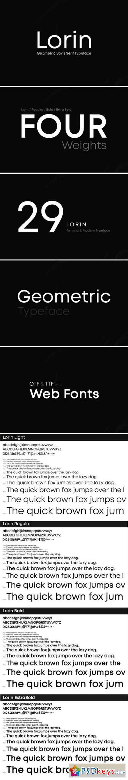 LORIN - Geometric Typeface + WebFont 2428229
