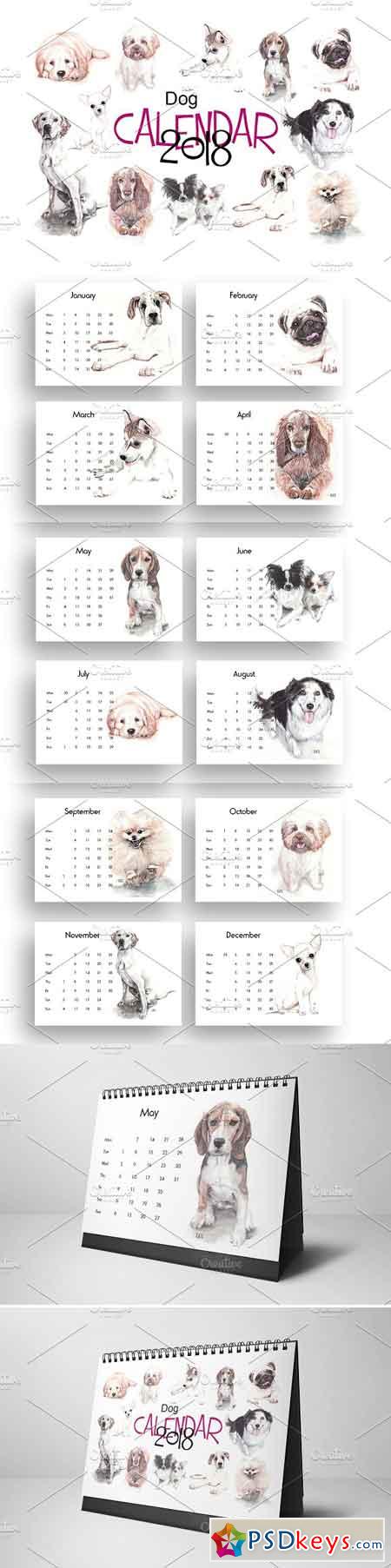 Dogs calendar 2018-19 2504950