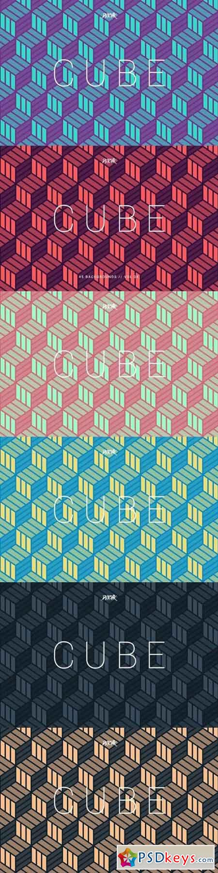 Cube Seamless Geometric Backgrounds Vol. 04