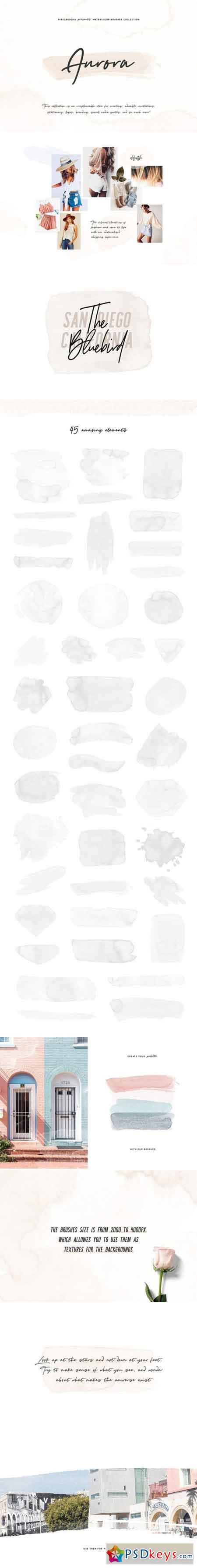 Aurora Watercolor Brushes Collection 2453042