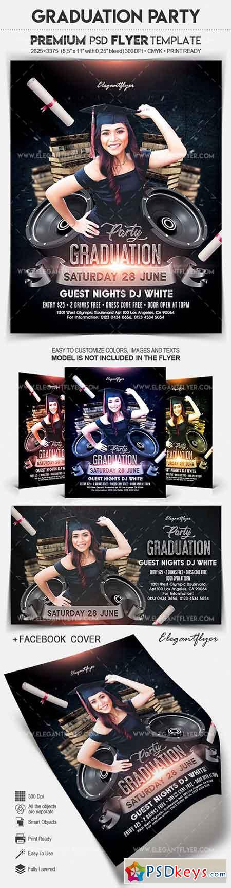 Graduation Party  Flyer PSD Template