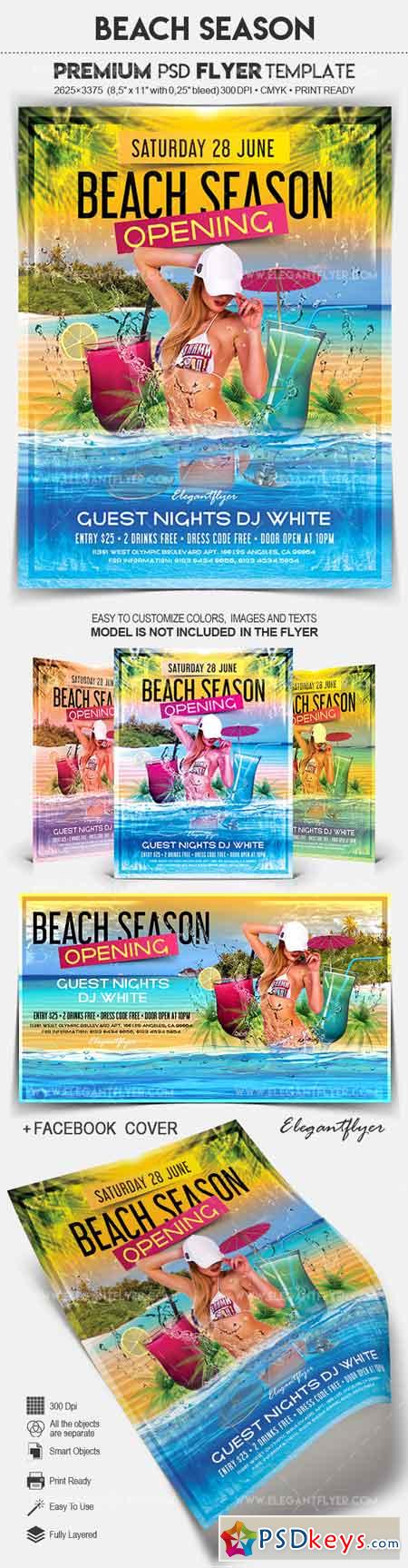 Beach Season  Flyer PSD Template
