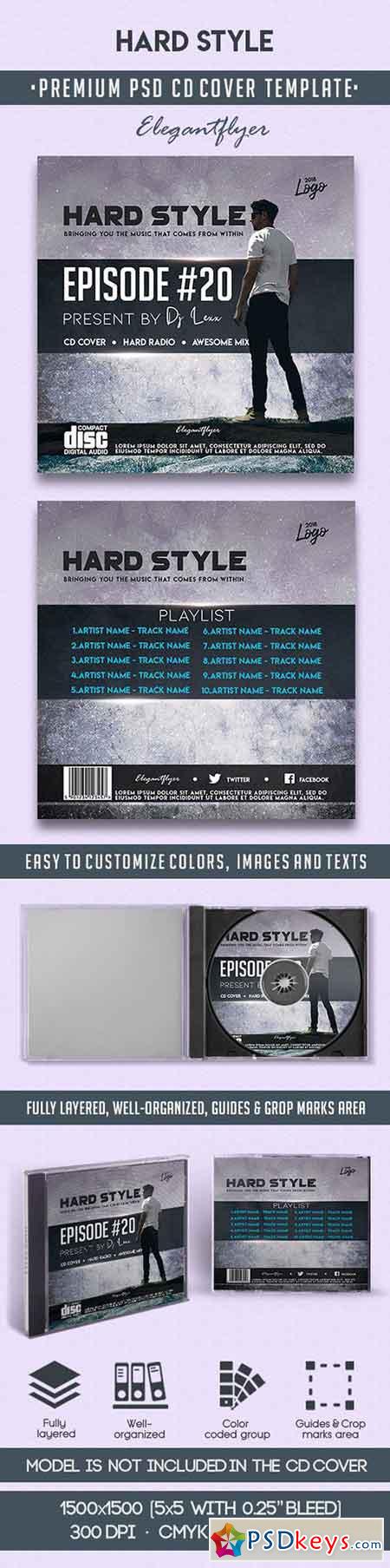 Hard Style CD Cover in PSD