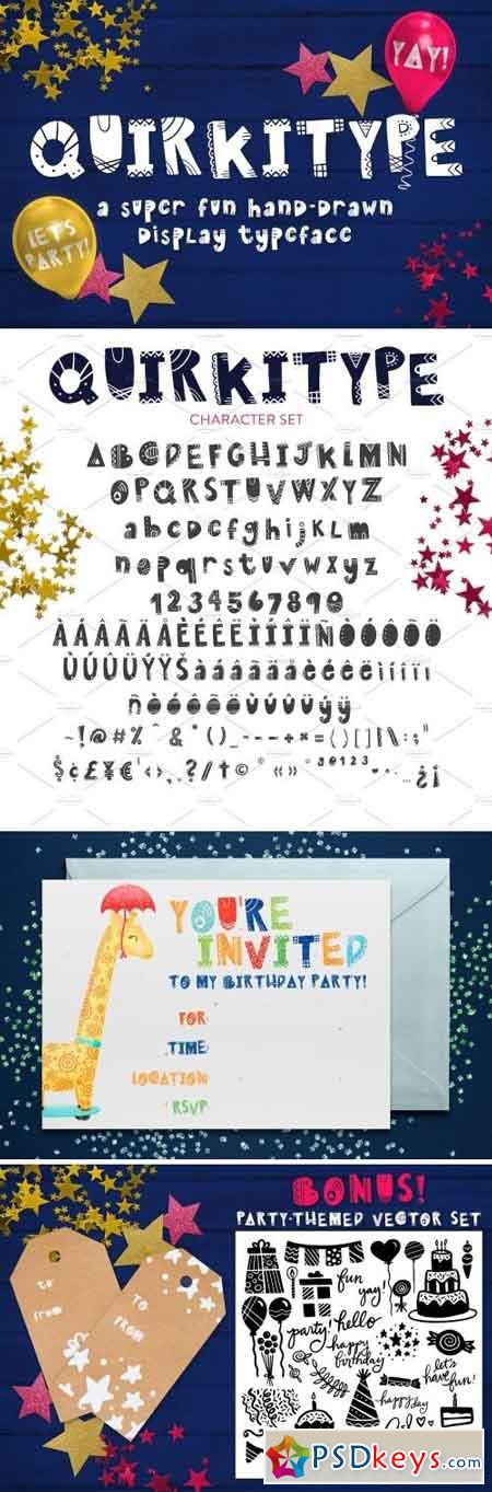 Quirkitype - A Fun Display Typeface 1602568