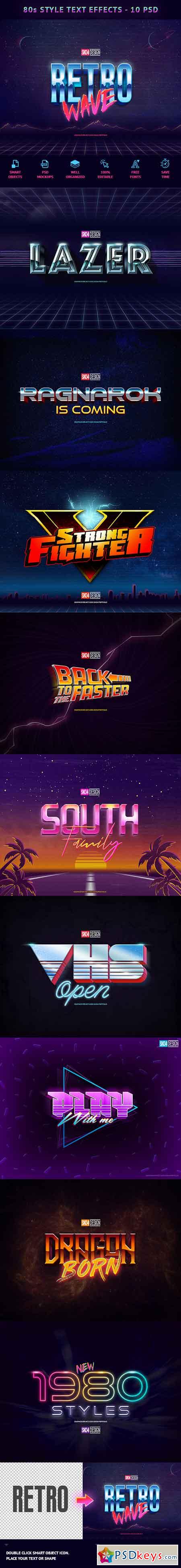 80s Text Effects - 10 PSD 21905525