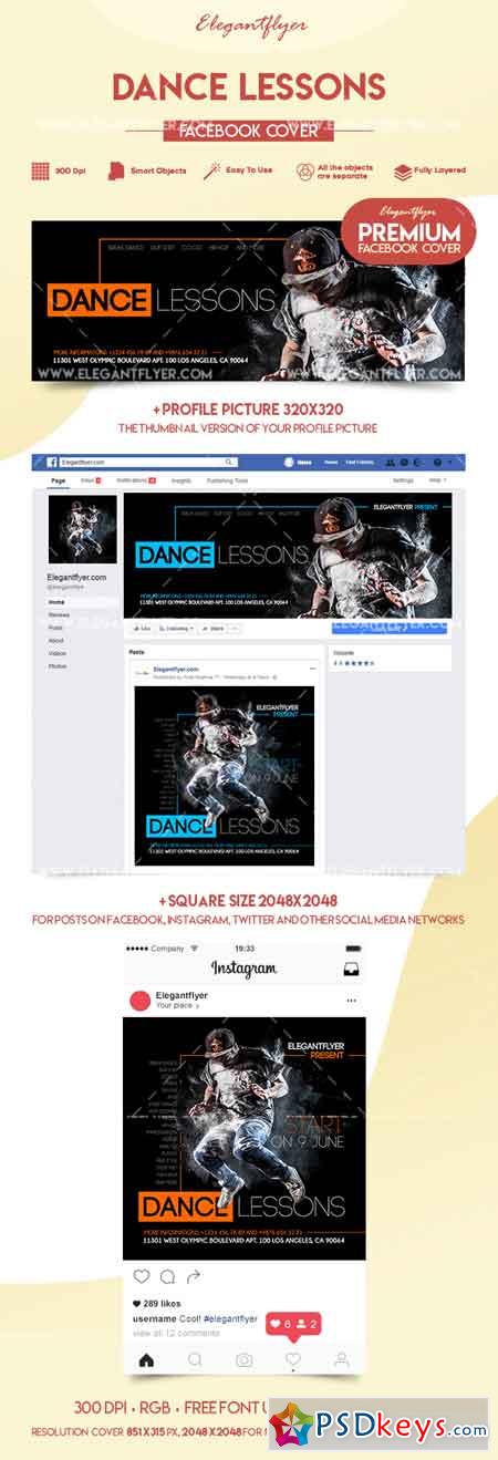 Dance Lessons  Premium Facebook Cover