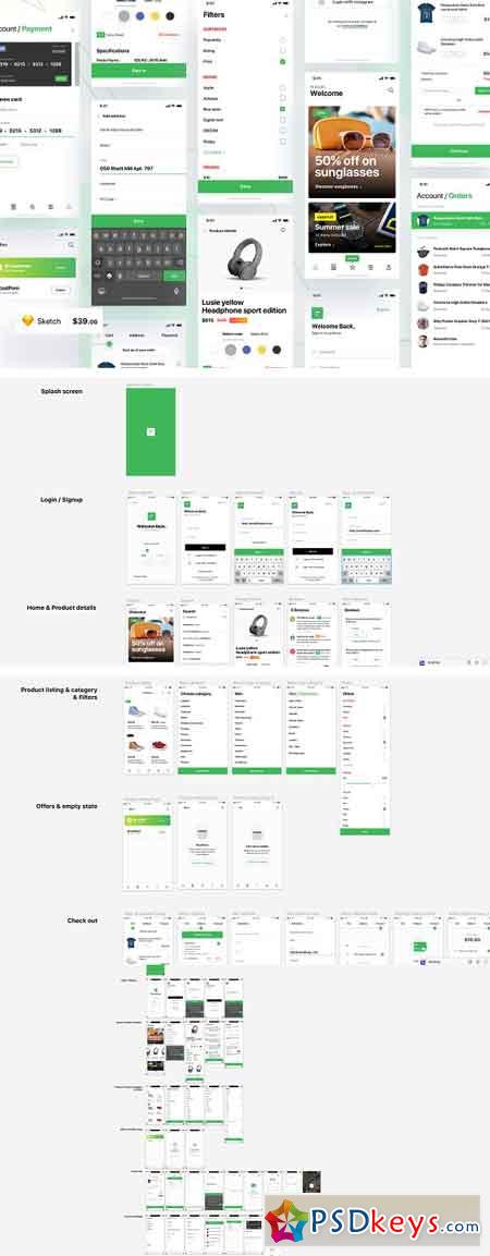 iPhone e-commerce app UI Kit - 70 sc 2506806