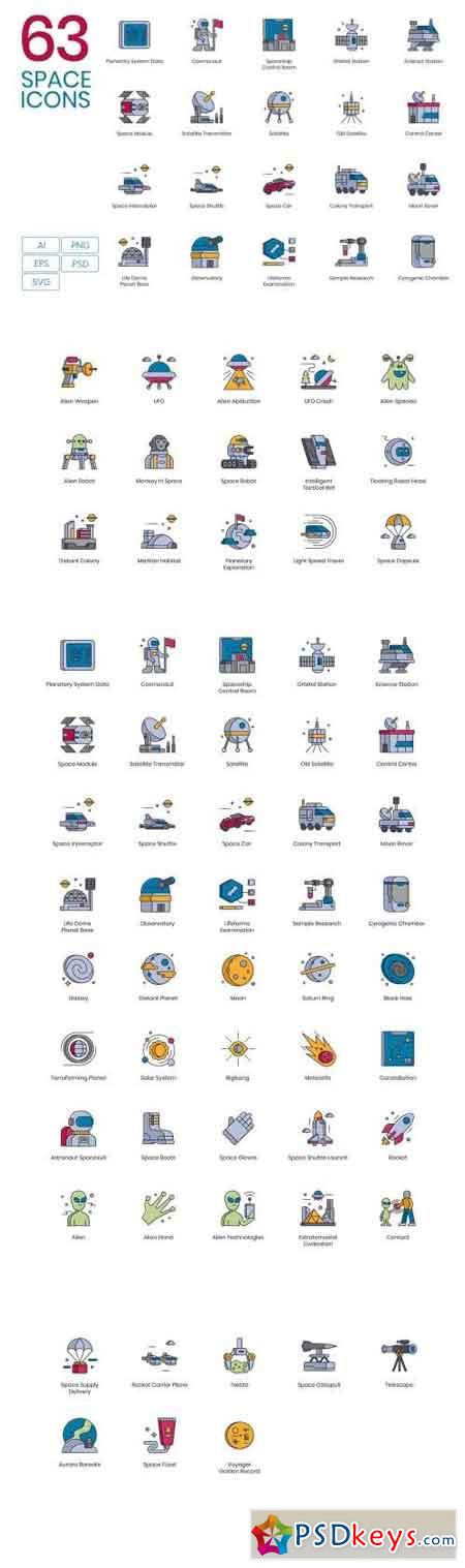 63 Space Icons