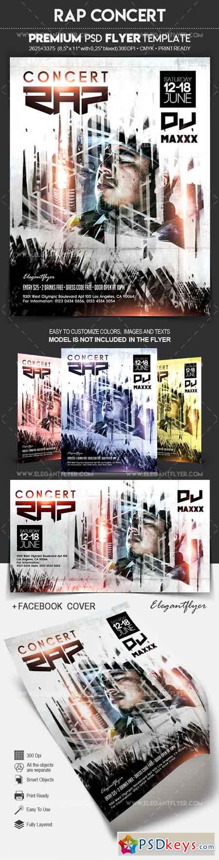 RAP Concert  Flyer PSD Template