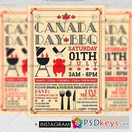 Canada Day BBQ – Premium A5 Flyer Template