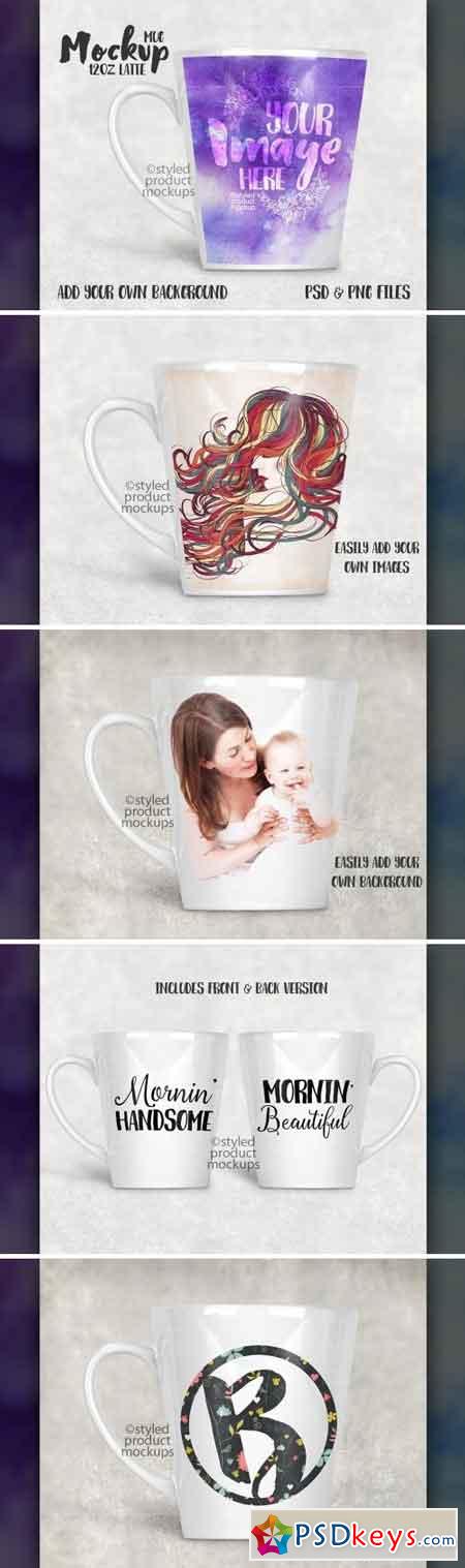 12 oz latte mug mockup 1602106