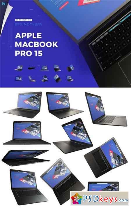 Apple Macbook Pro 15 4K Mockups 1601687