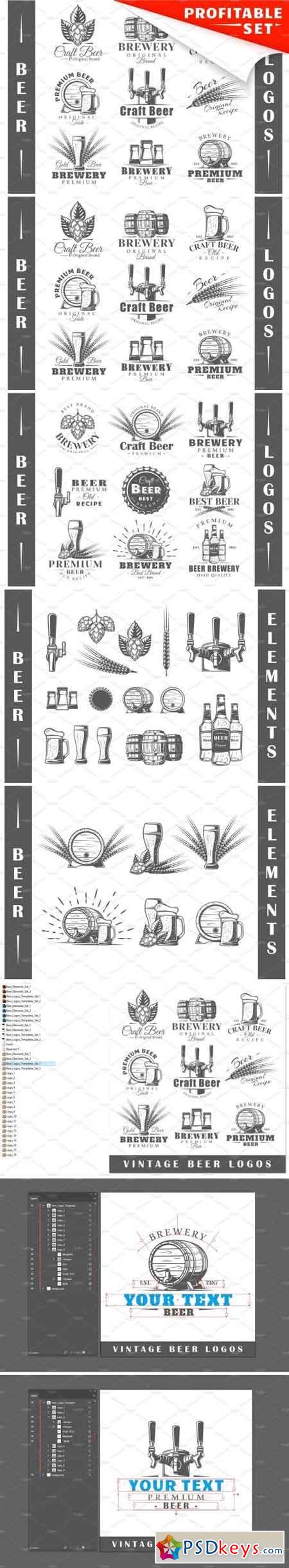 18 Beer Logos Templates 2142856