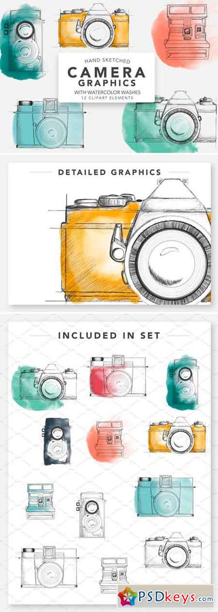 SKETCHED CAMERA GRAPHICS FOR LOGOS 2380251