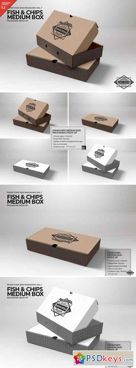 Medium Fish and Chips Box Mockup 2487962