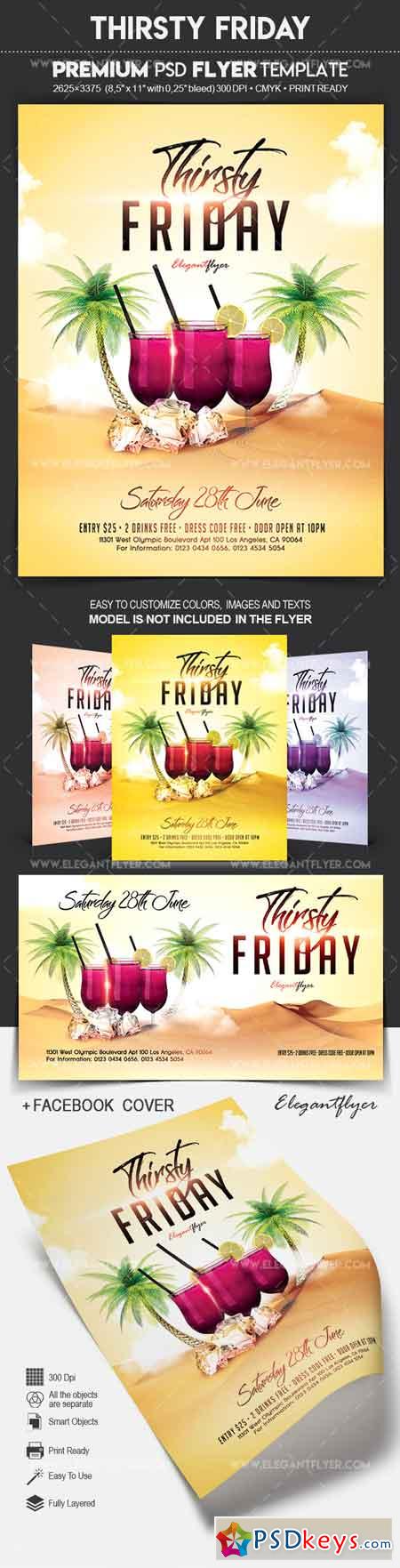 Thirsty Friday  Flyer PSD Template
