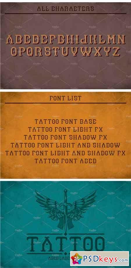 Tattoo Modern Label Typeface 2392970