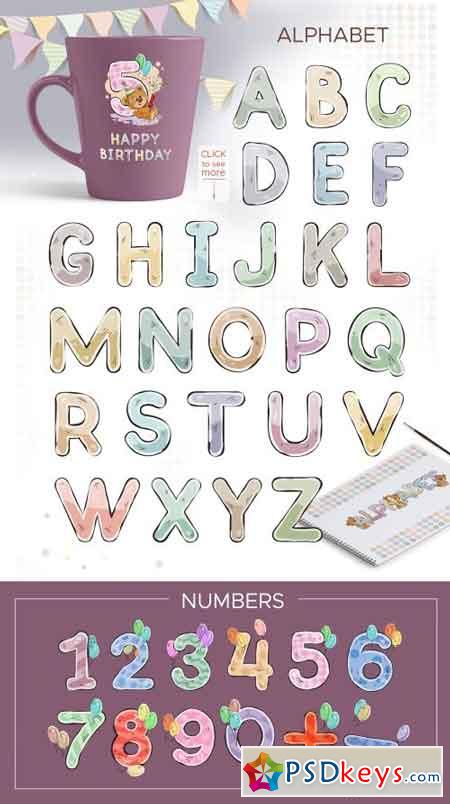 Kid's alphabet with cartoon bear 2100596