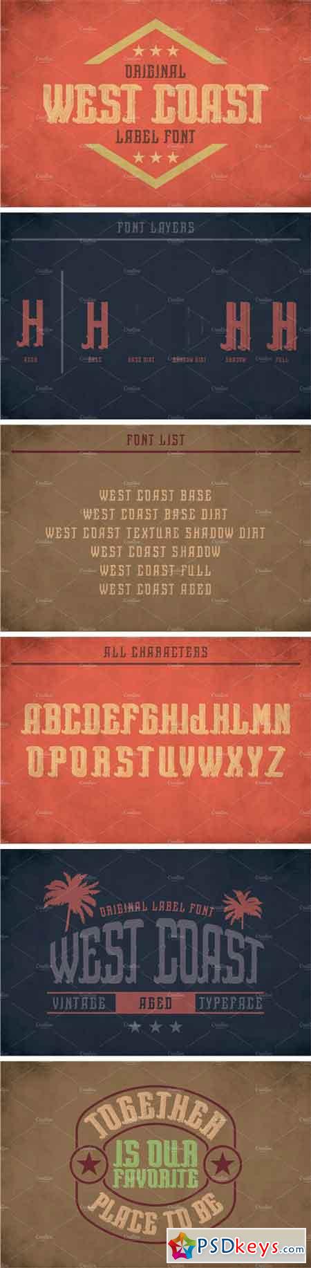 West Coast Vintage Label Typeface 2392986
