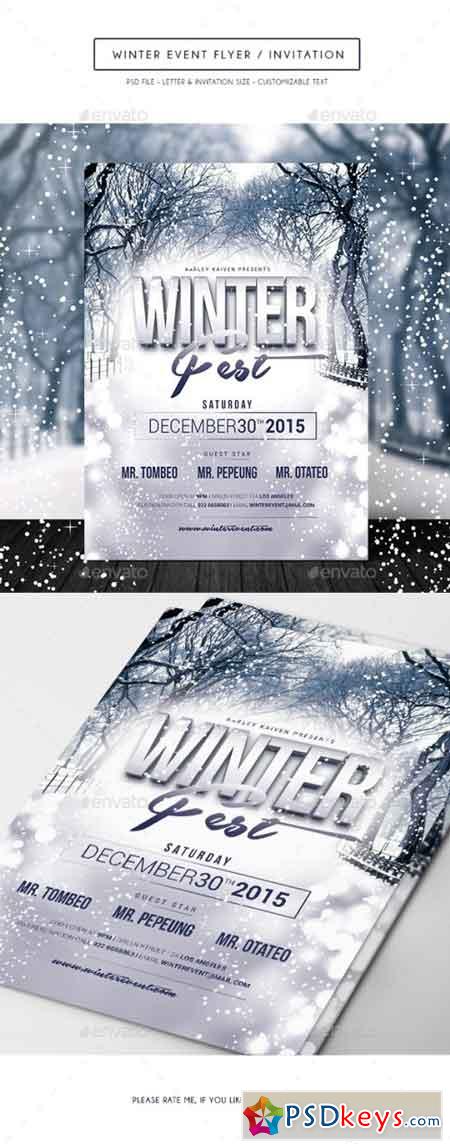 Winter Event Flyer Invitation 14070332