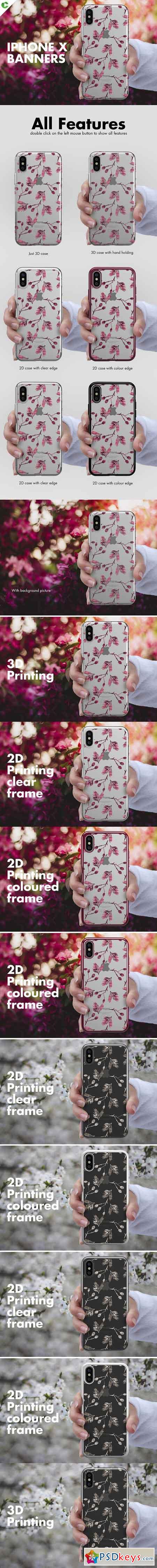 iPhone X Case Banners Mock-up vs1 2602462