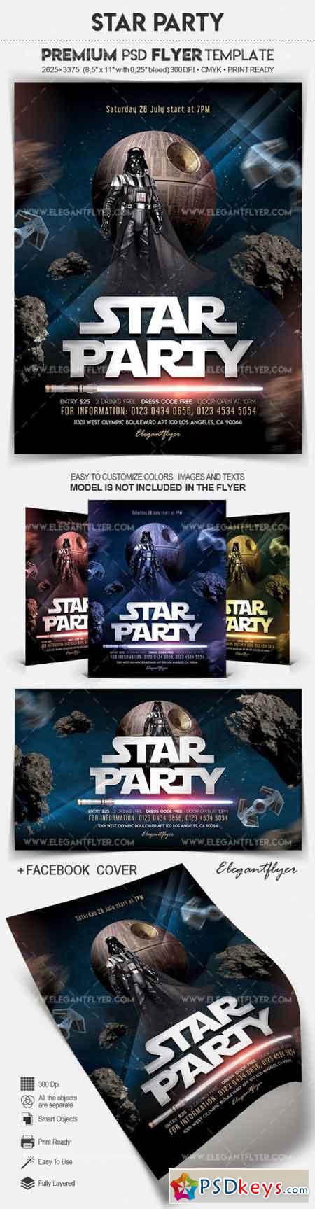 Star Party  Flyer PSD Template