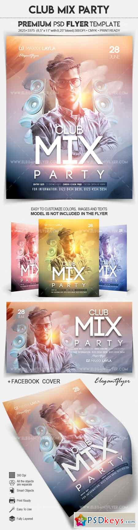 Club Mix Party  Flyer PSD Template