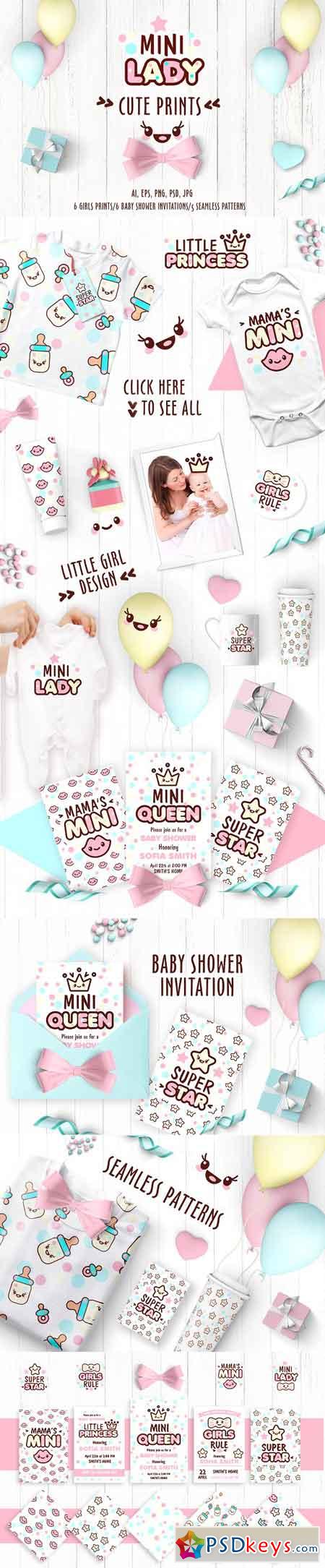 Cute vector prints for baby apparel 1891619
