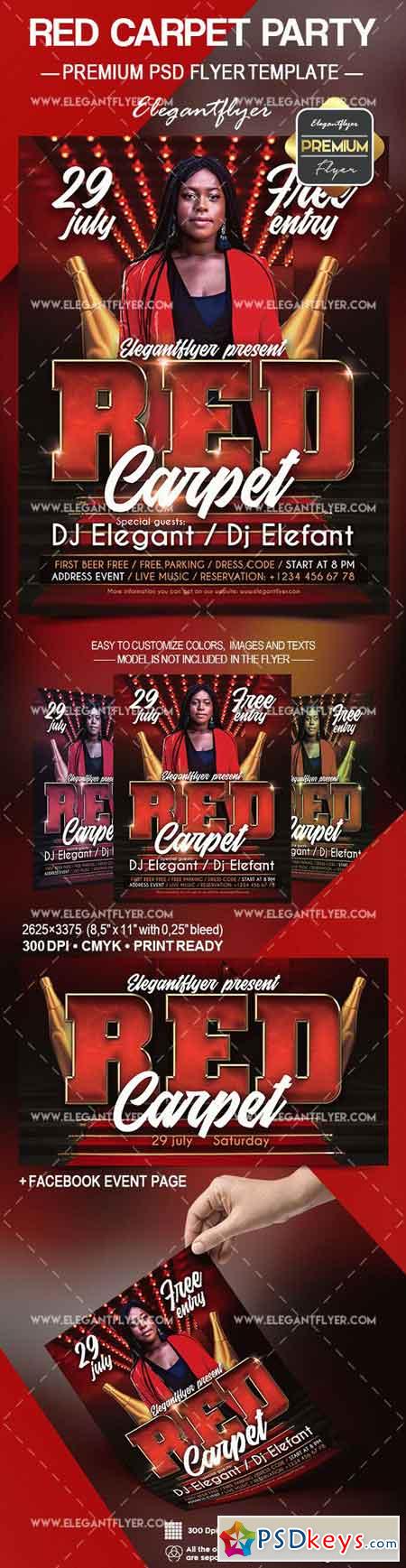 Red Carpet Party  Flyer PSD Template