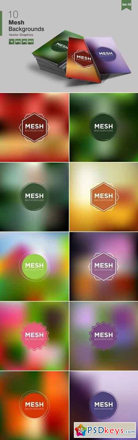 10 Mesh Abstract Backgrounds v2
