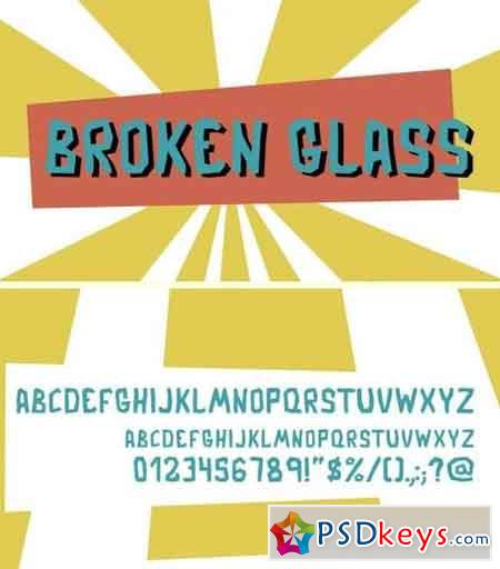 Broken Glass Font