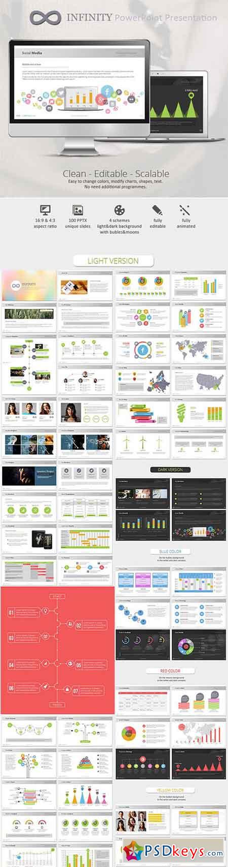 Infinity Colors PowerPoint Presentation Template 9101039