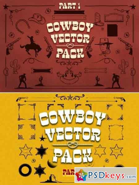 Cowboy vector pack