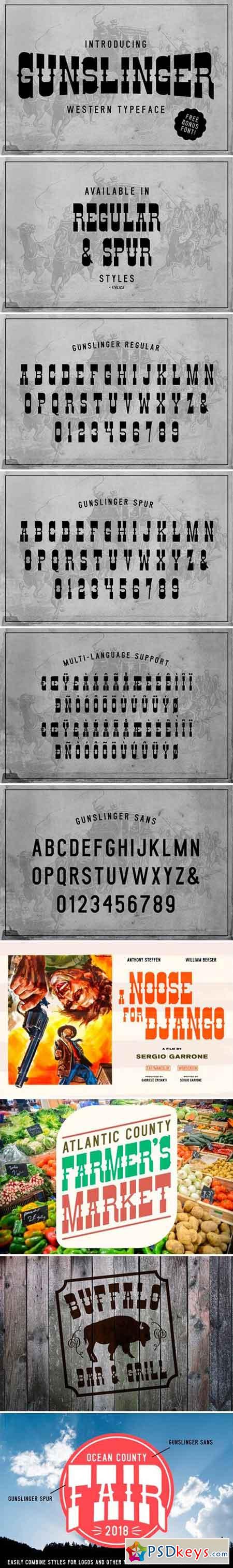 NEW! Gunslinger Typeface 2516504