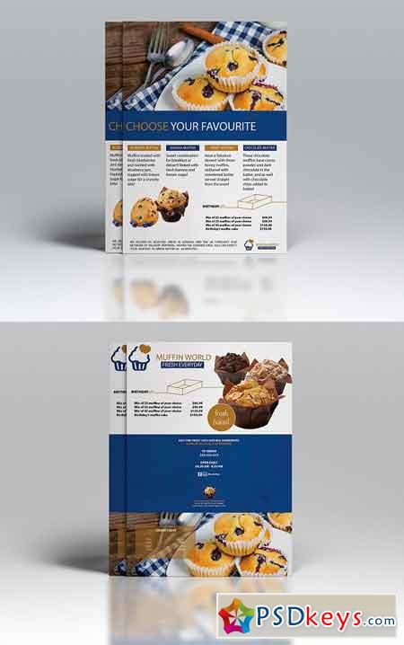 Muffin World A5 Flyer Template 2556036