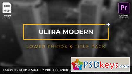 Ultra Modern Titles & Lower Thirds MOGRT for Premiere Pro 21879654