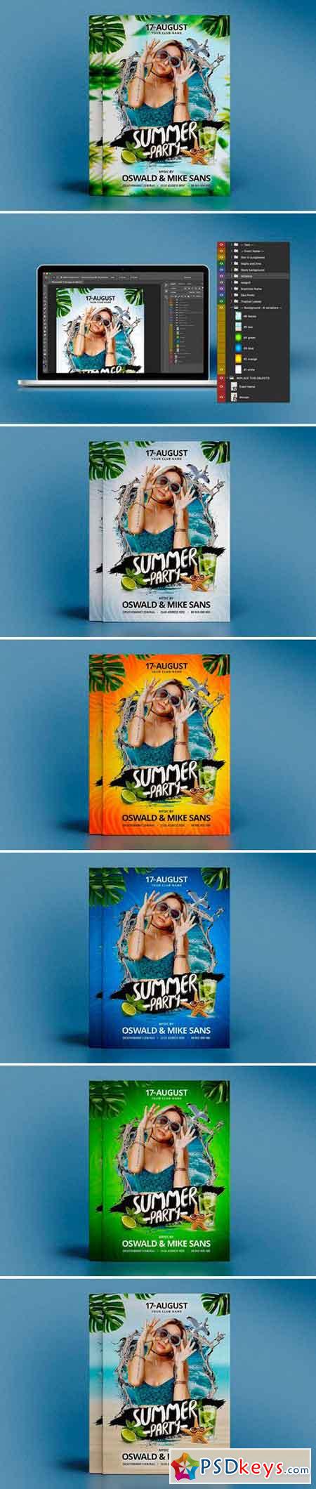 Summer Party PSD template 2545128