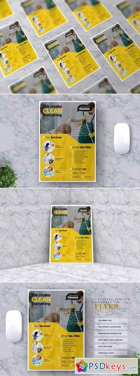 Cleaning Service Flyer Template Vol #01