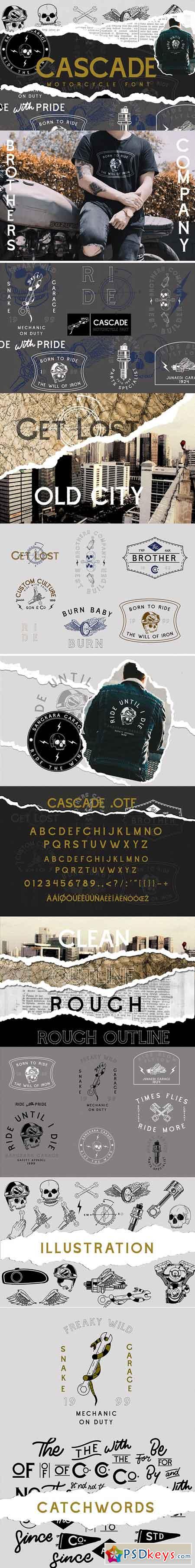 Cascade Motorcycle font 2609126